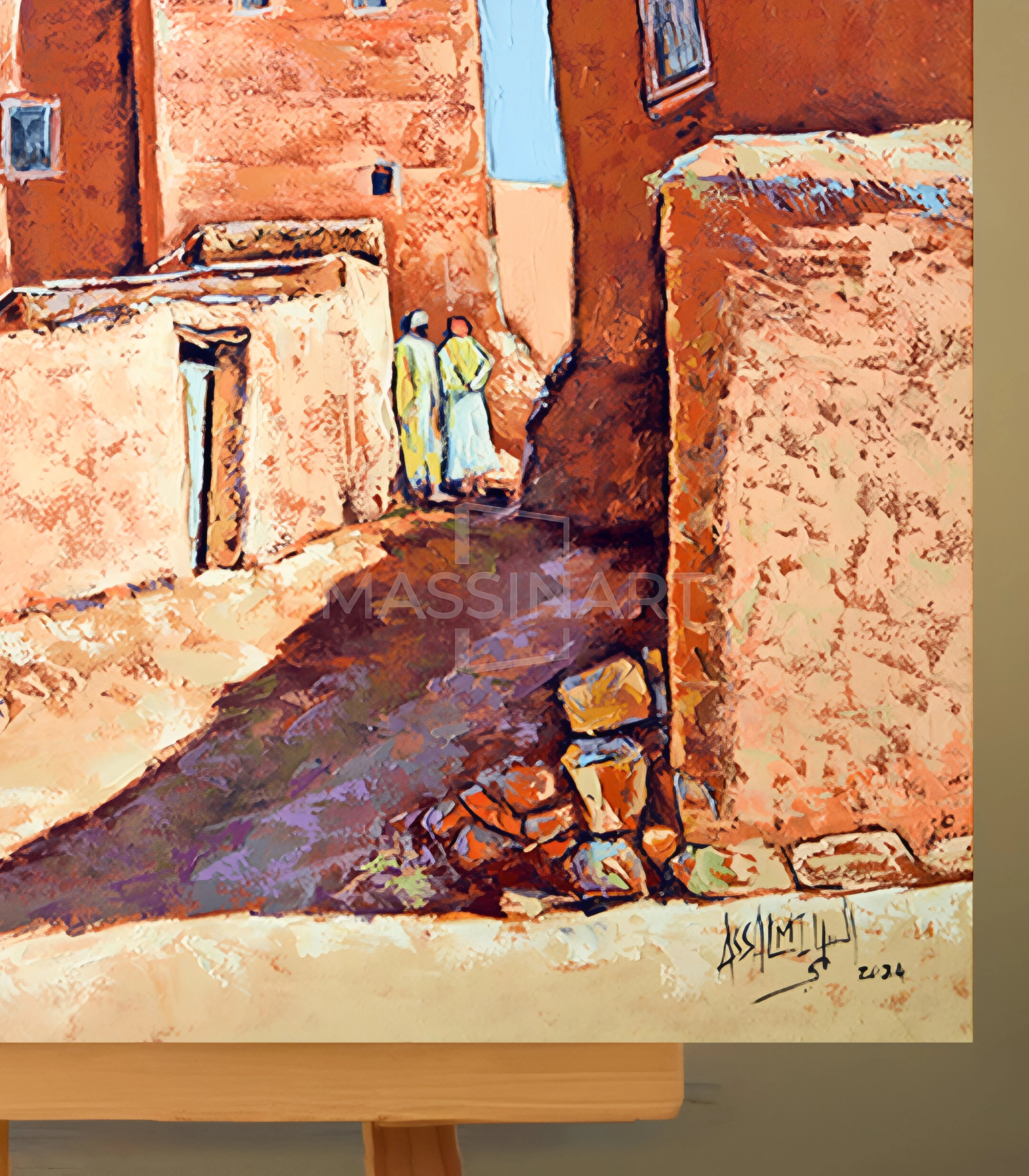 Rencontre au Détour - signé par l'artiste Mohamed Assalmi.